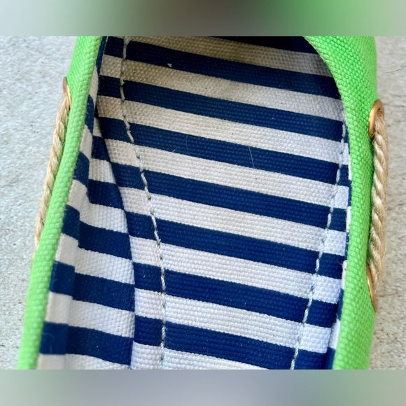 Kate Spade Green Boat Flats with Rope Bow. Size 7.5 VGUC - Picture 5 of 7